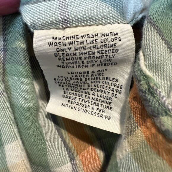 Ralph Lauren Denim & Supply RL Utility Green Plaid Shirt Women's Size Medium - Picture 11 of 11